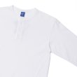 画像4: Good On（グッドオン）Long Sleeve Henley Neck Tee（ロングスリーブヘンリーネックTシャツ）"Washed"/White（ホワイト） (4)