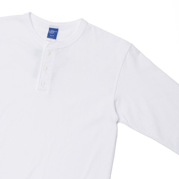 画像4: Good On(グッドオン)Long Sleeve Henley Neck Tee(ロングスリーブヘンリーネックTシャツ)"Washed" / White(ホワイト) (4)