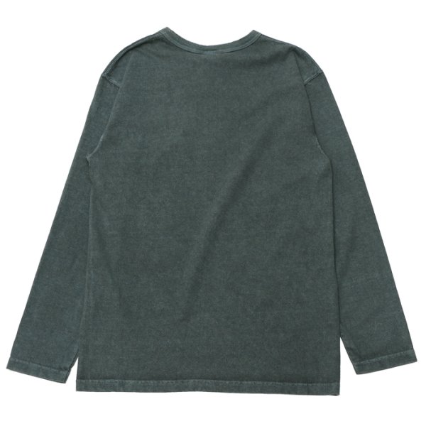 画像2: Good On(グッドオン)Long Sleeve Henley Neck Tee(ロングスリーブヘンリーネックTシャツ)"Pigment Dye" / Slate(スレート) (2)