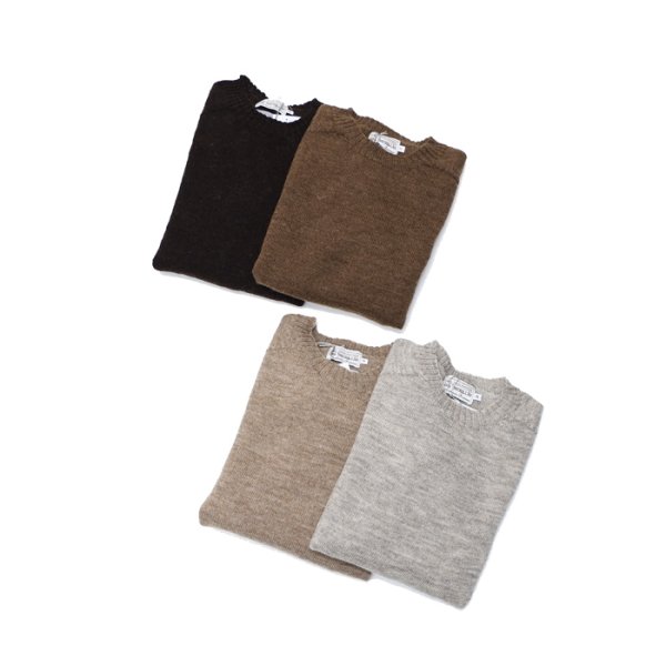 画像7: INVERALLAN（インバーアラン）Crew Neck Saddle Shoulder Sweater（クルーネックサドルショルダーセーター）"Voe True Shetland" / Black（ブラック） (7)