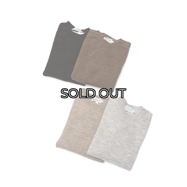 画像7: INVERALLAN（インバーアラン）Crew Neck Saddle Shoulder Sweater（クルーネックサドルショルダーセーター）"Voe True Shetland" / Silver（シルバー） (7)