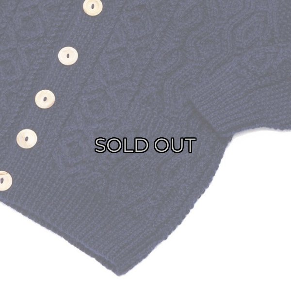 画像5: INVERALLAN（インバーアラン）3a Lumber Cardigan（3aランバーカーディガン）"Aran Knit" / Navy（ネイビー） (5)