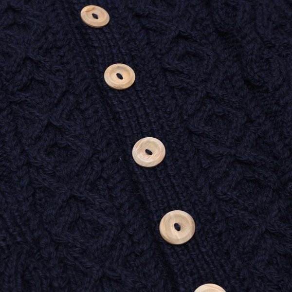 画像7: INVERALLAN（インバーアラン）3a Lumber Cardigan（3aランバーカーディガン）"Aran Knit" / Navy（ネイビー） (7)