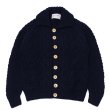 画像1: INVERALLAN（インバーアラン）3a Lumber Cardigan（3aランバーカーディガン）Aran/Navy（ネイビー） (1)