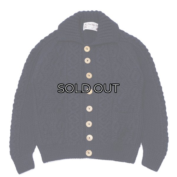画像1: INVERALLAN（インバーアラン）3a Lumber Cardigan（3aランバーカーディガン）"Aran Knit" / Navy（ネイビー） (1)