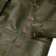 画像4: Y'2 LEATHER（ワイツーレザー）ECO HORSE 30'S CAR COAT（エコホース30'Sカーコート）/Olive（オリーブ） (4)