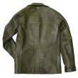 画像2: Y'2 LEATHER（ワイツーレザー）ECO HORSE 30'S CAR COAT（エコホース30'Sカーコート）/Olive（オリーブ） (2)