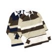 画像7: ＜OUTLET＞BARBARIAN（バーバリアン）クラシック ラガーシャツ（SPINNAKER STRIPES）”旧モデル”/Moss×Taupe×Ivory（モスグリーン×トープ×アイボリー）※Sサイズのみ (7)