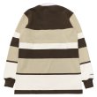 画像2: ＜OUTLET＞BARBARIAN（バーバリアン）クラシック ラガーシャツ（SPINNAKER STRIPES）”旧モデル”/Moss×Taupe×Ivory（モスグリーン×トープ×アイボリー）※Sサイズのみ (2)