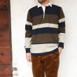 画像8: ＜OUTLET＞BARBARIAN（バーバリアン）クラシック ラガーシャツ（SPINNAKER STRIPES）”旧モデル”/Moss×Taupe×Ivory（モスグリーン×トープ×アイボリー）※Sサイズのみ (8)
