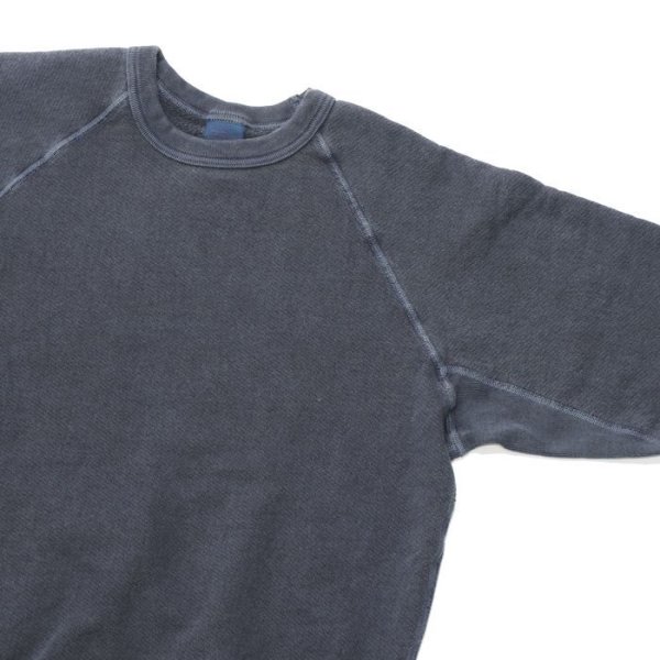 画像4: Good On（グッドオン）Raglan Crew Sweat（ラグランクルースウェット）"Pigment Dye" / Navy（ネイビー） (4)