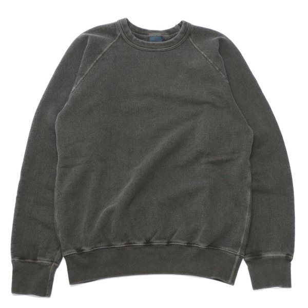 画像1: Good On（グッドオン）Raglan Crew Sweat（ラグランクルースウェット）"Pigment Dye"/Black（ブラック） (1)