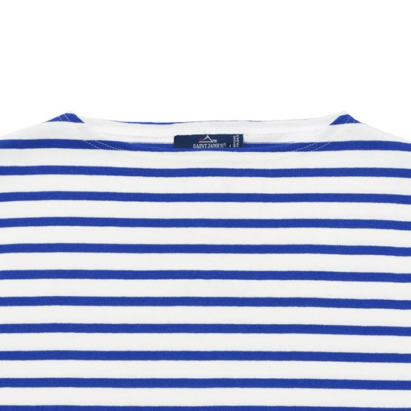 画像3: SAINT JAMES(セントジェームス)OUESSANT(ウエッソン)/NEIGE×GITANE(ホワイト×コバルトブルー) (3)