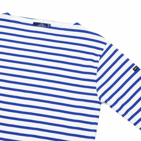 画像4: SAINT JAMES(セントジェームス)OUESSANT(ウエッソン)/NEIGE×GITANE(ホワイト×コバルトブルー) (4)