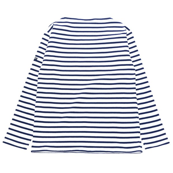 画像2: SAINT JAMES(セントジェームス)OUESSANT(ウエッソン)/NEIGE×MARINE(ホワイト×マリン) (2)