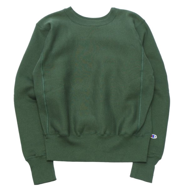 画像1: ＜OUTLET＞Champion（チャンピオン）REVERSE WEAVE CREW NECK SWEATSHIRT（リバースウィーブクルーネックスウェットシャツ）/Moss Green（モスグリーン）Made in USA※Sサイズのみ (1)