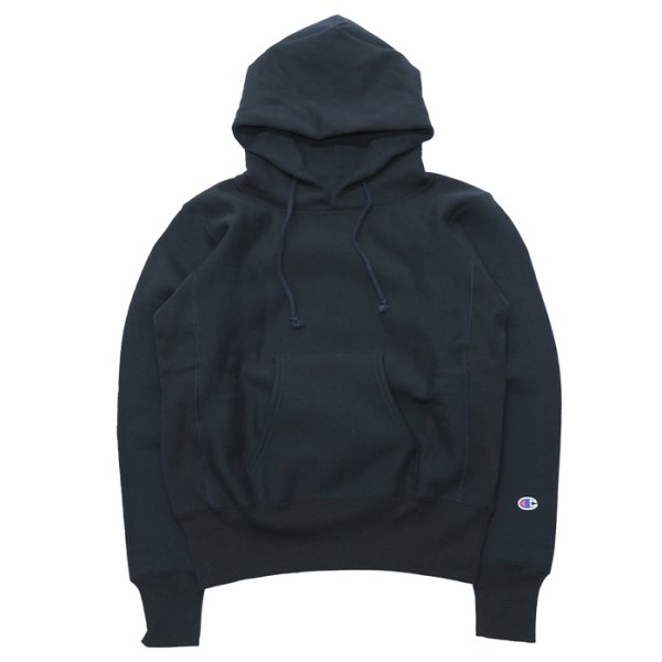 画像1: Champion（チャンピオン）REVERSE WEAVE PULLOVER HOODED SWEATSHIRT（リバースウィーブプルオーバースウェットパーカー）/Navy（ネイビー）Made in USA (1)