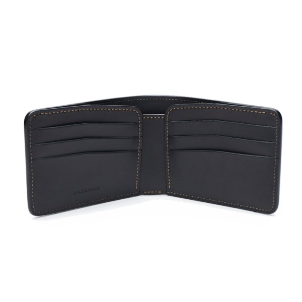 画像3: WILD SWANS(ワイルドスワンズ)WINGS(ウイングス)2つ折りウォレットコインケース無し/グリーン"シェルコードバン"×ブラック"イングリッシュブライドル" (3)