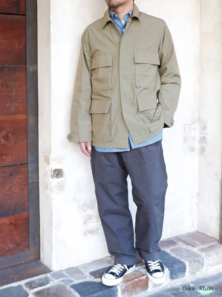 画像11: 『OUTLET』*A VONTADE（アボンタージ）BDU Tropical Jacket（BDUトロピカルジャケット）"Yarn Dyed Ripstop" / Ink（インク） (11)
