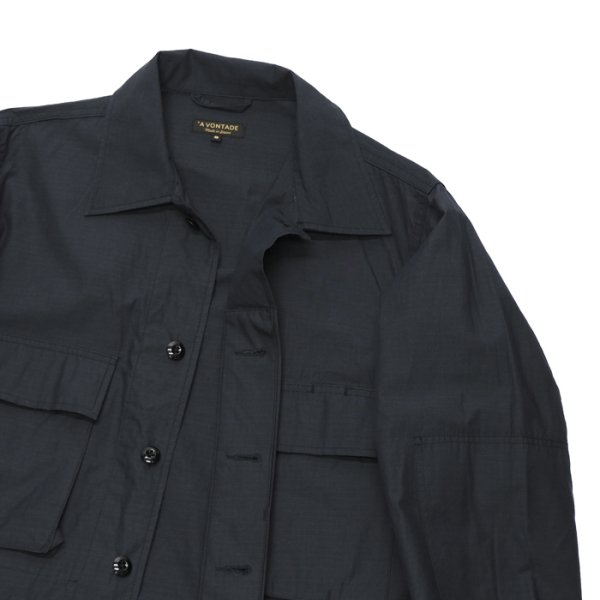 画像3: 『OUTLET』*A VONTADE（アボンタージ）BDU Tropical Jacket（BDUトロピカルジャケット）"Yarn Dyed Ripstop" / Ink（インク） (3)