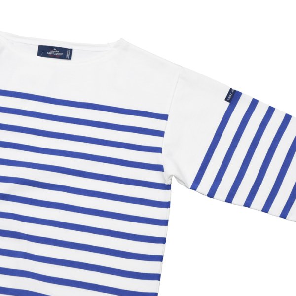 画像4: SAINT JAMES(セントジェームス)NAVAL(ナヴァル)/NEIGE×GITANE(ホワイト×コバルトブルー) (4)