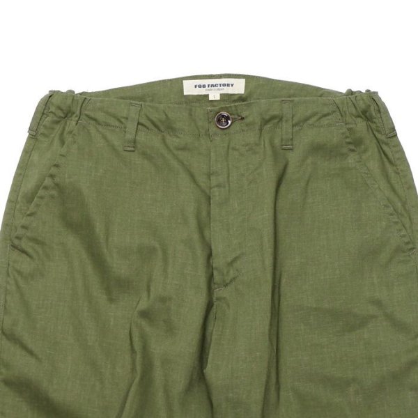 画像2: F.O.B FACTORY（エフオービーファクトリー）EASY PANTS（イージーパンツ）"CL SOLOTEX" / Olive（オリーブ）【裾上げ無料】 (2)