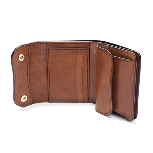 画像5: WILD SWANS(ワイルドスワンズ)ENO(イーノ)ミニ3つ折りウォレット"フルグレインブライドル"/Dark Stain(ダークステイン) (5)