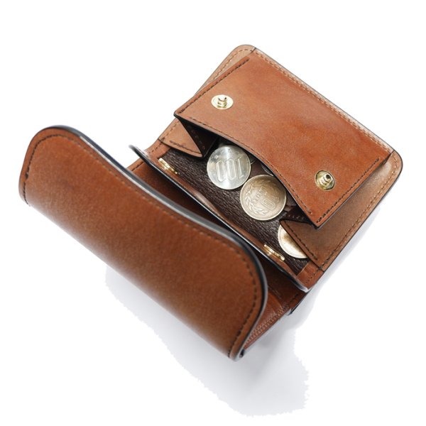 画像8: WILD SWANS(ワイルドスワンズ)ENO(イーノ)ミニ3つ折りウォレット"フルグレインブライドル"/Dark Stain(ダークステイン) (8)