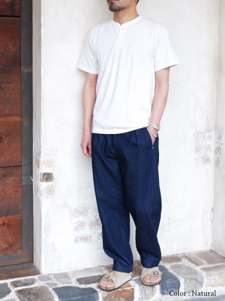 画像9: Good On(グッドオン)Short Sleeve Henley Neck Tee(ショートスリーブヘンリーネックTシャツ)"Pigment Dye" / Ash(アッシュ) (9)