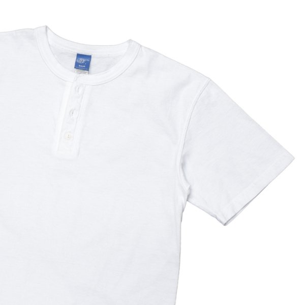 画像4: Good On(グッドオン)Short Sleeve Henley Neck Tee(ショートスリーブヘンリーネックTシャツ)"Washed" / White(ホワイト) (4)