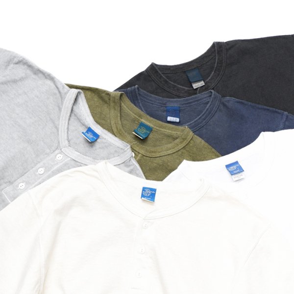 画像7: Good On(グッドオン)Short Sleeve Henley Neck Tee(ショートスリーブヘンリーネックTシャツ)"Pigment Dye" / Ash(アッシュ) (7)