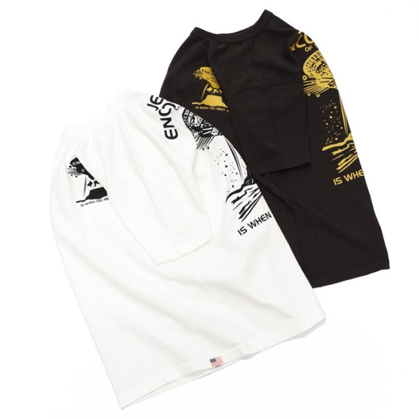 画像1: STUDIO D'ARTISAN（ステュディオ・ダ・ルチザン）USAコットンプリントＴシャツ/ White（ホワイト）・Black（ブラック） (1)