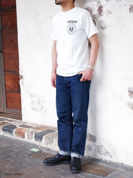 画像4: STUDIO D'ARTISAN（ステュディオ・ダ・ルチザン）USAコットンプリントＴシャツ / Black（ブラック）※Sサイズのみ (4)