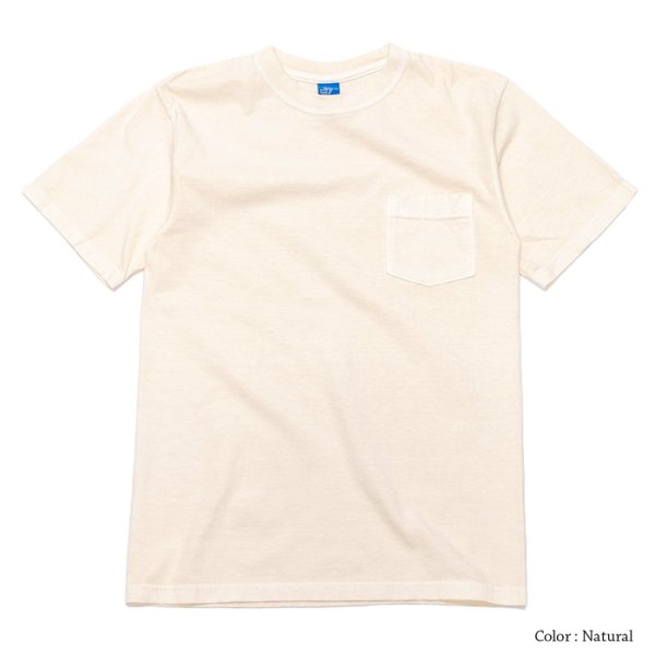 画像2: Good On(グッドオン)Short Sleeve Crew Neck Pocket Tee(ショートスリーブクルーネックポケット付きTシャツ)"Pigment Dye" / Natural(ナチュラル)・Slate(スレート) (2)