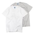 画像1: Good On（グッドオン）Short Sleeve Crew Neck Pocket Tee（ショートスリーブクルーネックポケット付きTシャツ）"Washed"/White（ホワイト）・Metal Grey（メタルグレー） (1)