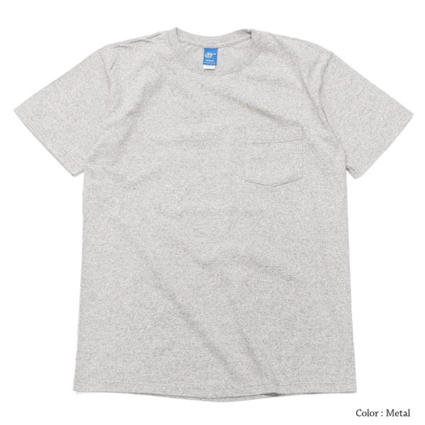 画像4: Good On(グッドオン)Short Sleeve Crew Neck Pocket Tee(ショートスリーブクルーネックポケット付きTシャツ)"Washed" / White(ホワイト)・Metal Grey(メタルグレー) (4)