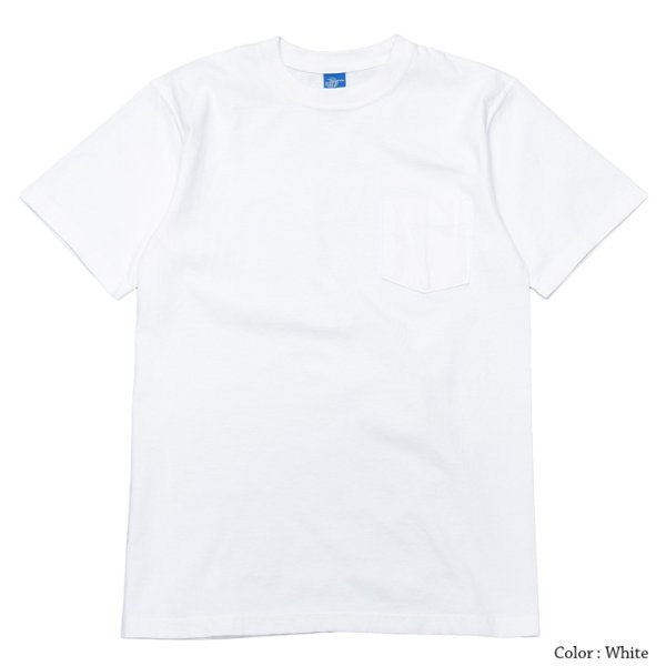 画像2: Good On(グッドオン)Short Sleeve Crew Neck Pocket Tee(ショートスリーブクルーネックポケット付きTシャツ)"Washed" / White(ホワイト)・Metal Grey(メタルグレー) (2)