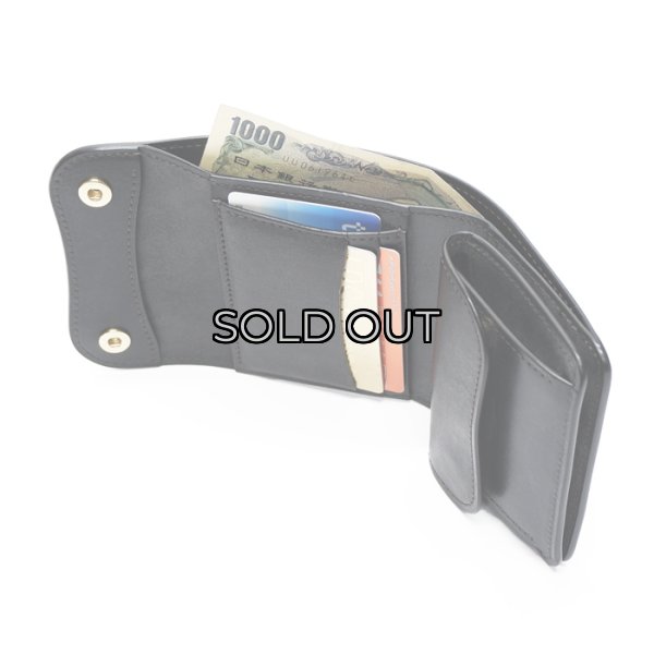 画像7: WILD SWANS（ワイルドスワンズ）ENO（イーノ）ミニ3つ折りウォレット"フルグレインブライドル"/Black（ブラック） (7)