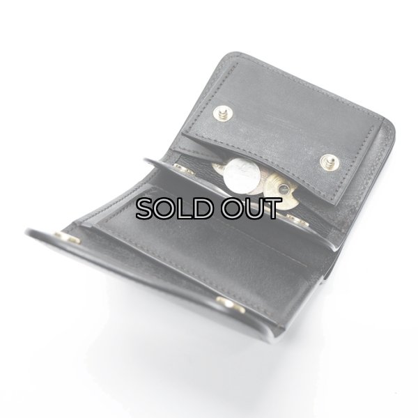 画像8: WILD SWANS（ワイルドスワンズ）ENO（イーノ）ミニ3つ折りウォレット"フルグレインブライドル"/Black（ブラック） (8)