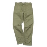 F.O.B FACTORY（エフオービーファクトリー）BAKER PANTS（ベイカーパンツ）"Vatdye Back Sateen" / Olive（オリーブ）【裾上げ無料】