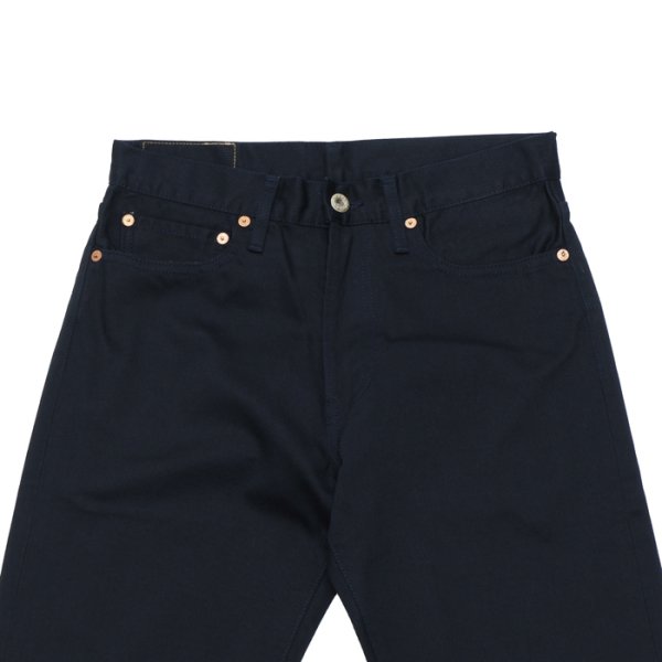 画像2: F.O.B FACTORY(エフオービーファクトリー)PIQUE 5POCKET PANTS(ピケ5ポケットパンツ)"Highcount Pique" / Navy(ネイビー)【裾上げ無料】 (2)