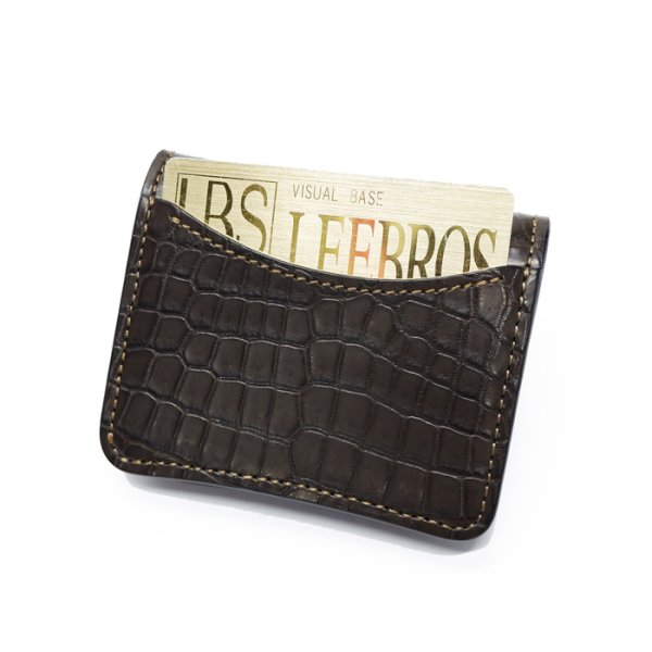 画像5: WILD SWANS(ワイルドスワンズ)Palm(パーム)コンパクトウォレット/チョコ"クロコダイル"×ブルー"ブッテーロ" (5)
