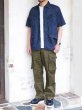 画像9: F.O.B FACTORY（エフオービーファクトリー）DENIM FATIGUE SHORT SLEEVE SHIRT（デニムファティーグショートスリーブシャツ）8oz Military Denim/Blue（ブルー） (9)