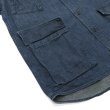 画像6: F.O.B FACTORY（エフオービーファクトリー）DENIM FATIGUE SHORT SLEEVE SHIRT（デニムファティーグショートスリーブシャツ）8oz Military Denim/Blue（ブルー） (6)