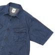 画像4: F.O.B FACTORY（エフオービーファクトリー）DENIM FATIGUE SHORT SLEEVE SHIRT（デニムファティーグショートスリーブシャツ）8oz Military Denim/Blue（ブルー） (4)