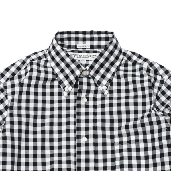 画像3: INDIVIDUALIZED SHIRTS(インディビジュアライズドシャツ)Standard Fit B.D. Shirt(スタンダードフィットボタンダウンシャツ)"BIG GINGHAM CHECK" / Black(ブラック) (3)