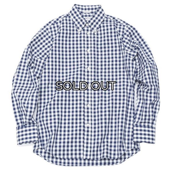 画像1: INDIVIDUALIZED SHIRTS（インディビジュアライズドシャツ）Standard Fit B.D. Shirt（スタンダードフィットボタンダウンシャツ）"BIG GINGHAM CHECK"/Navy（ネイビー） (1)
