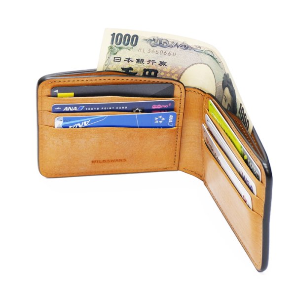 画像6: WILD SWANS（ワイルドスワンズ）WINGS（ウイングス）2つ折りウォレットコインケース無し"フルグレインブライドル"/London Colour（ロンドンカラー） (6)