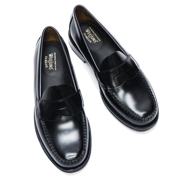 画像4: G.H.BASS(ジーエイチバス)LOGAN Moc Loafer(ローガン:モックローファー)"Leather Sole" / Black(ブラック) (4)