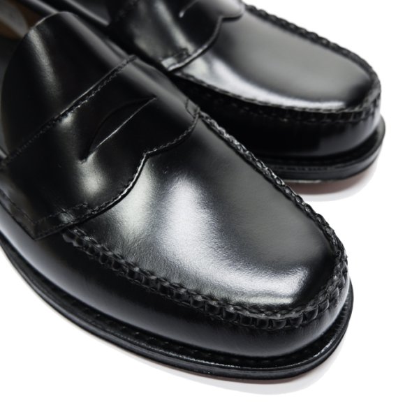画像6: G.H.BASS(ジーエイチバス)LOGAN Moc Loafer(ローガン:モックローファー)"Leather Sole" / Black(ブラック) (6)